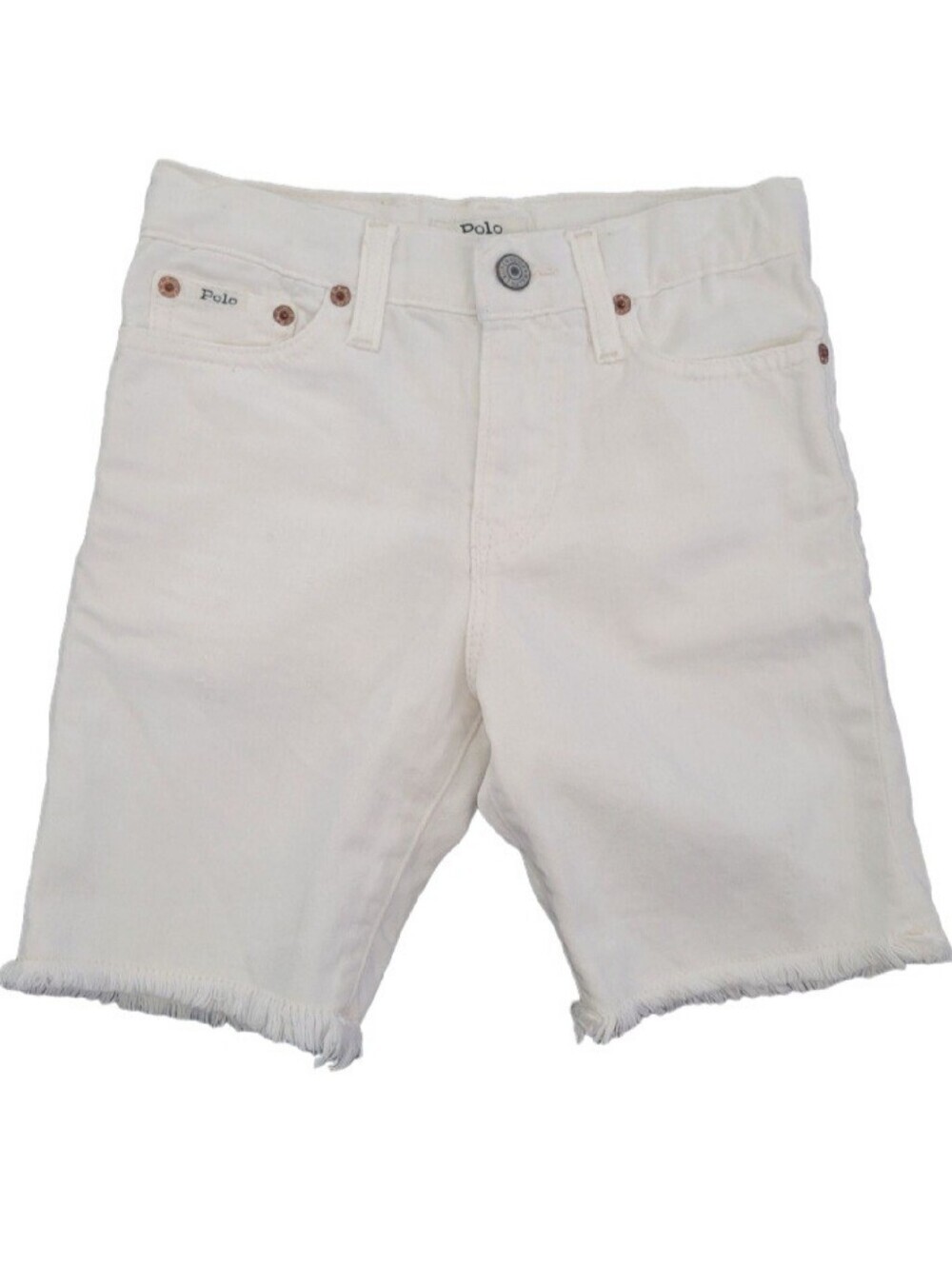 EUC Polo Ralph Lauren The Sullivan Slim Fit Boys Sz 8 Denim Shorts Raw Hem